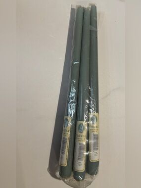 Sage Green Taper Candles - Set of 5